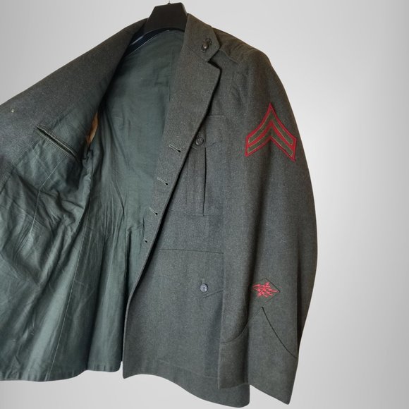 Vintage WWII USMC Winter Dress Uniform - Wool Jacket and Pants - Picture 15 of 16